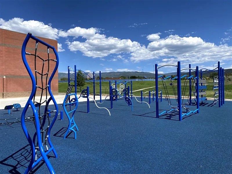 Playground for climbing and strengthening at Cedaredge Middle School in Cedaredge, CO 